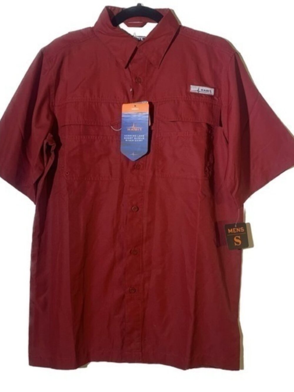 Habit Marino Lake Short Sleeve River Shirt Red